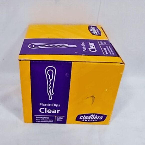 Plastic Clips – 1,000/Box Clear, Folded Shirts, Collars, & Sleeve Holders, NIB - Picture 11 of 16